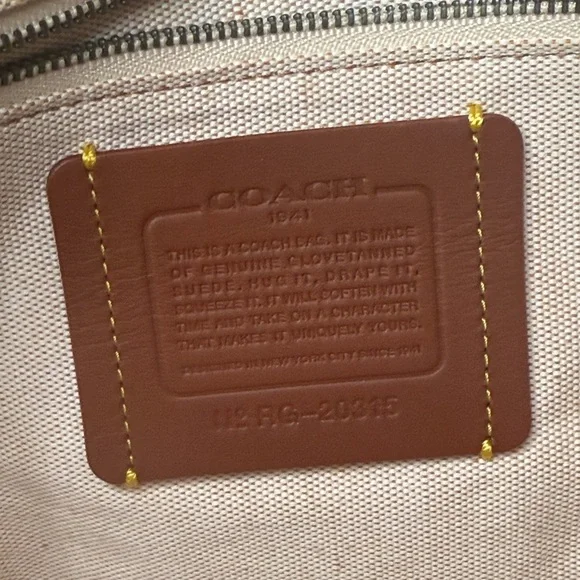 Coach 1941 Rogue 36 Western Saddle Suede Whipstitch Whiplash Boho Fringe Bag - Picture 13 of 16